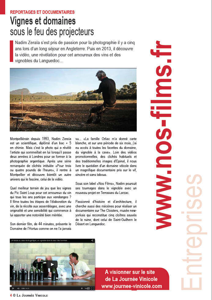 Nos Films, Société de production vidéo et film à Montpellier.